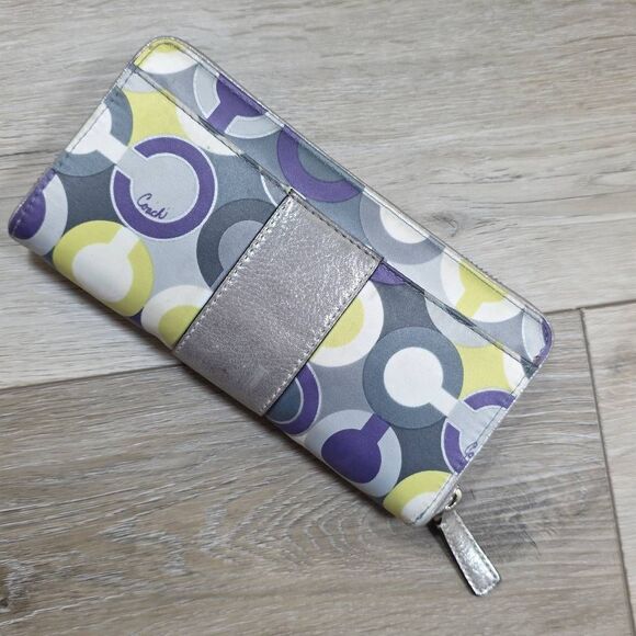 Coach Julia Op Art Signature Tote | Matching Wallet - Picture 15 of 16